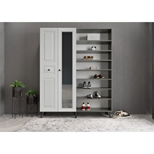 Membran Bar Dört Kapaklı Portmanto Füme&beyaz P.d.m.b_2_160cm 160 cm