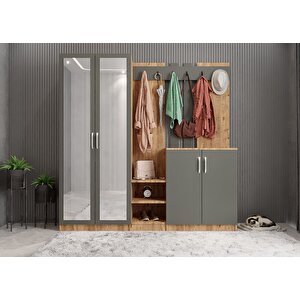 Harika 5 Kapaklı Portmanto Çam&antrasit P.b.h_10_225cm 225 cm