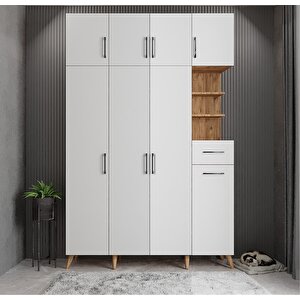 Eko Yıldız Dört Kapaklı Portmanto Çam&beyaz P.d.y.e_8_140cm 140 cm