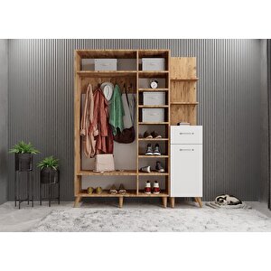 Harika Dört Kapaklı Portmanto Çam&beyaz P.d.h._10_140cm 140 cm