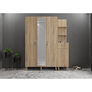 Harika Dört Kapaklı Portmanto Meşe P.d.h._5_140cm 140 cm