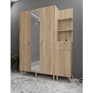 Harika Dört Kapaklı Portmanto Meşe P.d.h._5_140cm 140 cm