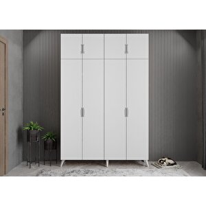Harika Dört Kapaklı Portmanto Beyaz P.d.h._1_140cm 140 cm