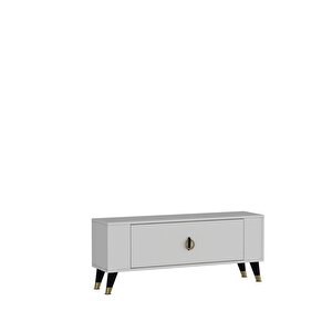 Tv1353ct Retro-32 Tv Sehpasi BEYAZ-SİYAH-ALTIN