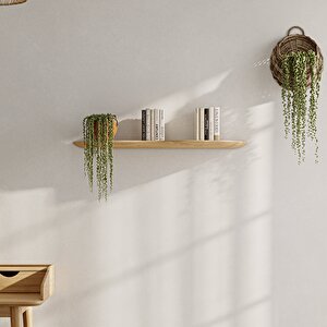 Blob Raf 80 Cm Sol Ahşap