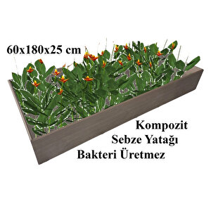 Kompozit (ahşap+plastik) Demonte Yükseltilmiş Sebze Yatağı Sfrysy18060