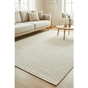 Modern Halı Sisal Bukleli Halı Krem Halı Salon Halısı Oturma Odası Halısı Koridor Halısı Yolluk 120x250 cm