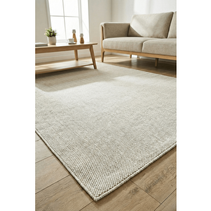Modern Halı Sisal Bukleli Halı Krem Halı Salon Halısı Oturma Odası Halısı Koridor Halısı Yolluk 160x200 cm