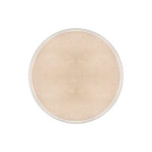 Comfort  Düz Saçaklı Peluş Halı Bej 80x80 cm