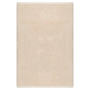 Comfort  Düz Saçaklı Peluş Halı Bej 100x600 cm