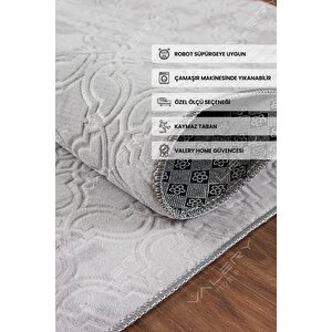 Vl Yıkanabilir Kaymaz Tabanlı Violin Embos Kesme Rulo Halı Yolluk Krem Z1002b 150x350 cm