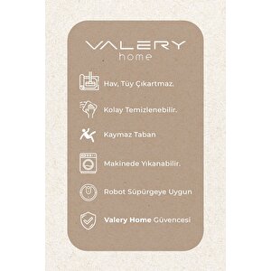 Vl Yıkanabilir Kaymaz Tabanlı Violin Embos Kesme Rulo Halı Yolluk Krem Z1002b