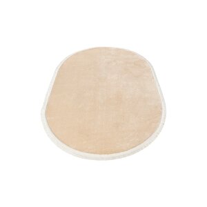 Comfort  Düz Saçaklı Peluş Halı Bej 80x300 cm
