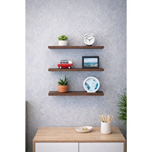 Barok Uçan Duvar Rafı 3lü Set Gizli Raf 15cm X 50cm Barok