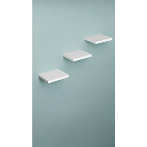 Beyaz Uçan Duvar Rafı Set Gizli Raf Beyaz