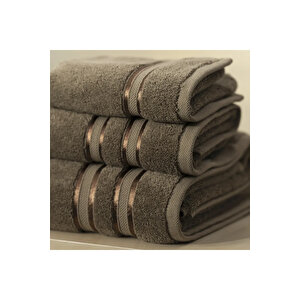 Olite Penye Pamuk Banyo Havlusu Kahverengi 90x150 Cm