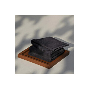 Fuji Pima Pamuk El Havlusu Antrasit 30x30 Cm