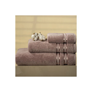 Olite Penye Pamuk Banyo Havlusu Gül Kurusu 90x150 Cm