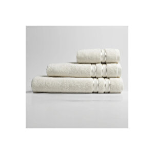 Olite Penye Pamuk Yüz Havlusu Ekru 50x90 Cm