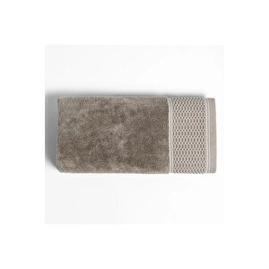 Poppy Penye Pamuk Yüz Havlusu Taş 50x90 Cm