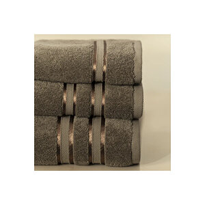 Olite Penye Pamuk El Havlusu Kahverengi 30x50 Cm