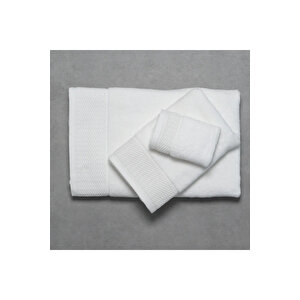 Poppy Penye Pamuk Yüz Havlusu Beyaz 50x90 Cm