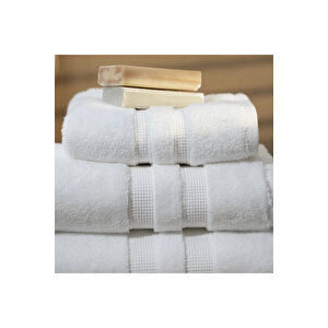 Narciso Penye Pamuk Yüz Havlusu Beyaz 50x90 Cm