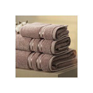 Olite Penye Pamuk Yüz Havlusu Gül Kurusu 50x90 Cm