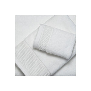 Poppy Penye Pamuk El Havlusu Beyaz 30x50 Cm