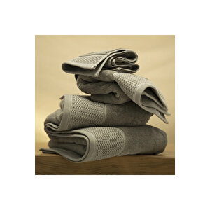 Poppy Penye Pamuk Banyo Havlusu Taş 90x150 Cm