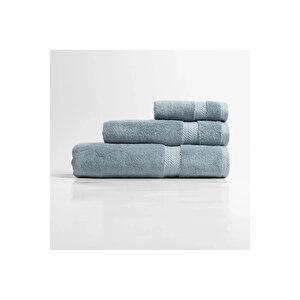 Laure Penye Pamuk Yüz Havlusu Mavi 50x90 Cm