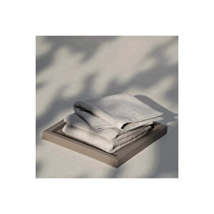 Fuji Pima Pamuk El Havlusu Açık Gri 30x30 Cm