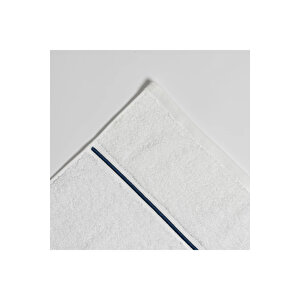 Petunia Pima Pamuk El Havlusu Beyaz Lacivert 30x50 Cm