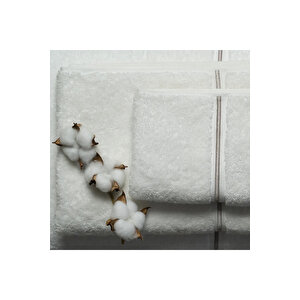 Petunia Pima Pamuk El Havlusu Beyaz Taş 30x50 Cm