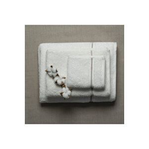 Petunia Pima Pamuk El Havlusu Beyaz Taş 30x50 Cm