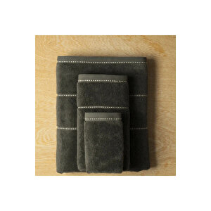 Copper Penye Pamuk Yüz Havlusu Antrasit 50x90 Cm