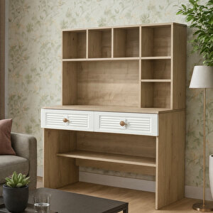 Panjurlu Raflı Çekmeceli Çalışma Masası