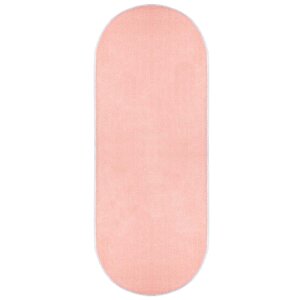 Vl Oval Comfort Overloklu Peluş Yolluk Halı Pembe 200x350 cm