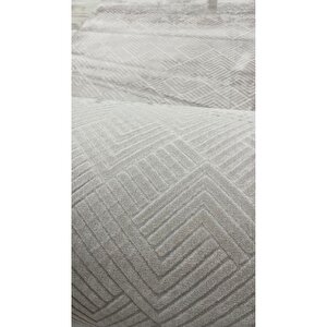 Rölyef Aden Gri̇ Kaymaz Taban Kesme Hali Yolluk 100x500 cm