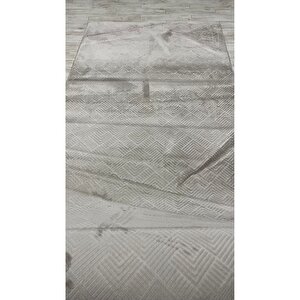 Rölyef Aden Gri̇ Kaymaz Taban Kesme Hali Yolluk 100x500 cm