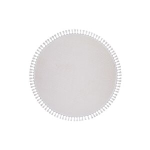 Rölyef Joy Daire Vizon Kaymaz Taban Kesme Halı Pon Pon 80x80 cm