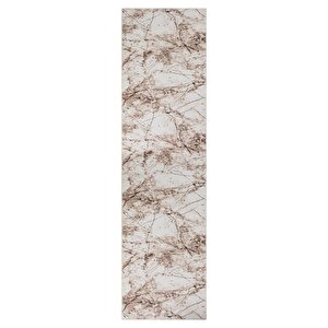 Vl Yıkanabilir Kaymaz Tabanlı Silvia Kesme Rulo Halı Yolluk Gri-beyaz-siyah