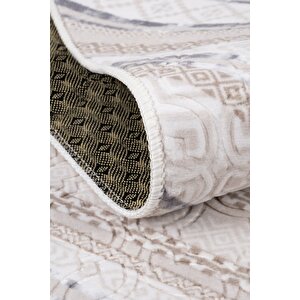 Brendon İskandinav Halı Premium Kalite Oturma Odası, Mutfak, Antre, Koridor Halısı 8001 Krem 100x350 cm