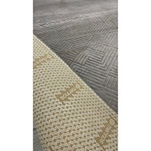 Rölyef Aden Gri̇ Kaymaz Taban Kesme Hali Yolluk