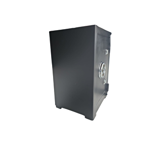 Yangına Ve Depreme Dayanıklı 55 Cm  Mat Si̇yah 90 Kg Çelik Para Kasası