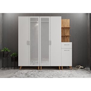 Life 5 Kapaklı Portmanto Çam&beyaz P.b.l_10_175cm 175 cm