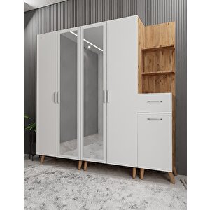 Life 5 Kapaklı Portmanto Çam&beyaz P.b.l_10_175cm 175 cm