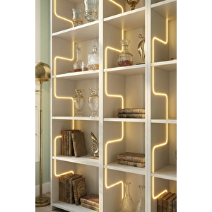 Labi̇rent Ledli̇ Geni̇ş Açik Ki̇taplik, Beyaz Beyaz