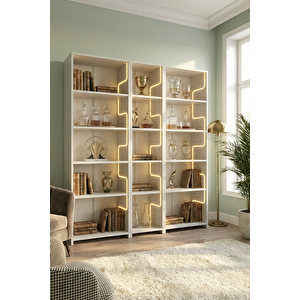 Labi̇rent Ledli̇ Geni̇ş Açik Ki̇taplik, Beyaz Beyaz