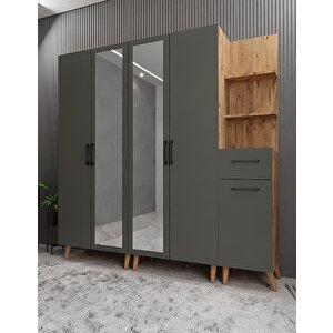 Life 5 Kapaklı Portmanto Çam&antrasit P.b.l_9_200cm 200 cm